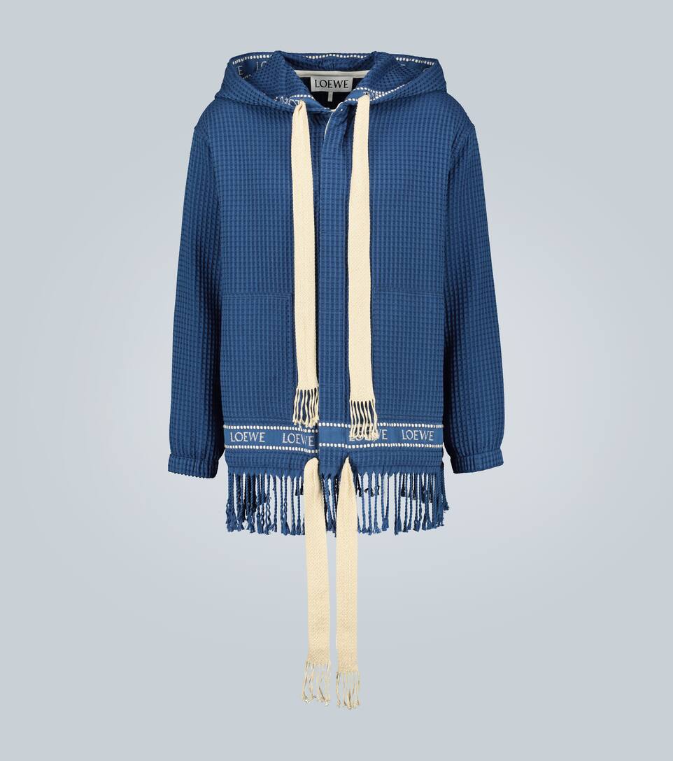 LOEWE Fringed hooded jacket,P00446112