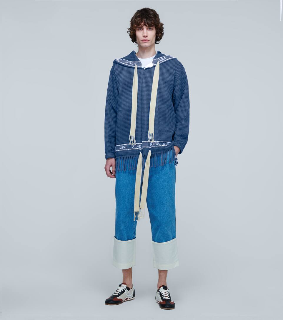 LOEWE Fringed hooded jacket,P00446112