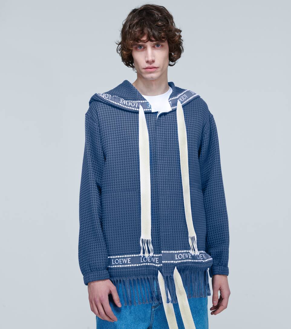 LOEWE Fringed hooded jacket,P00446112