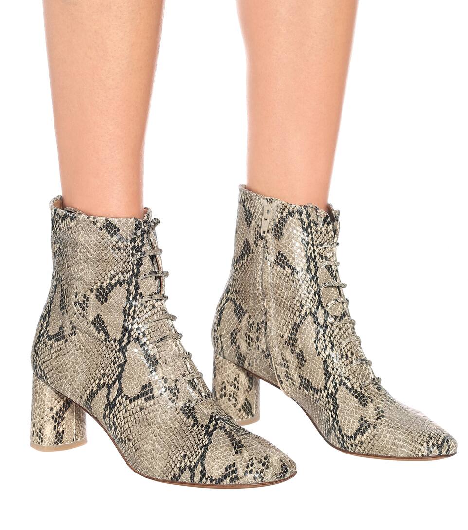 Snake print booties clearance