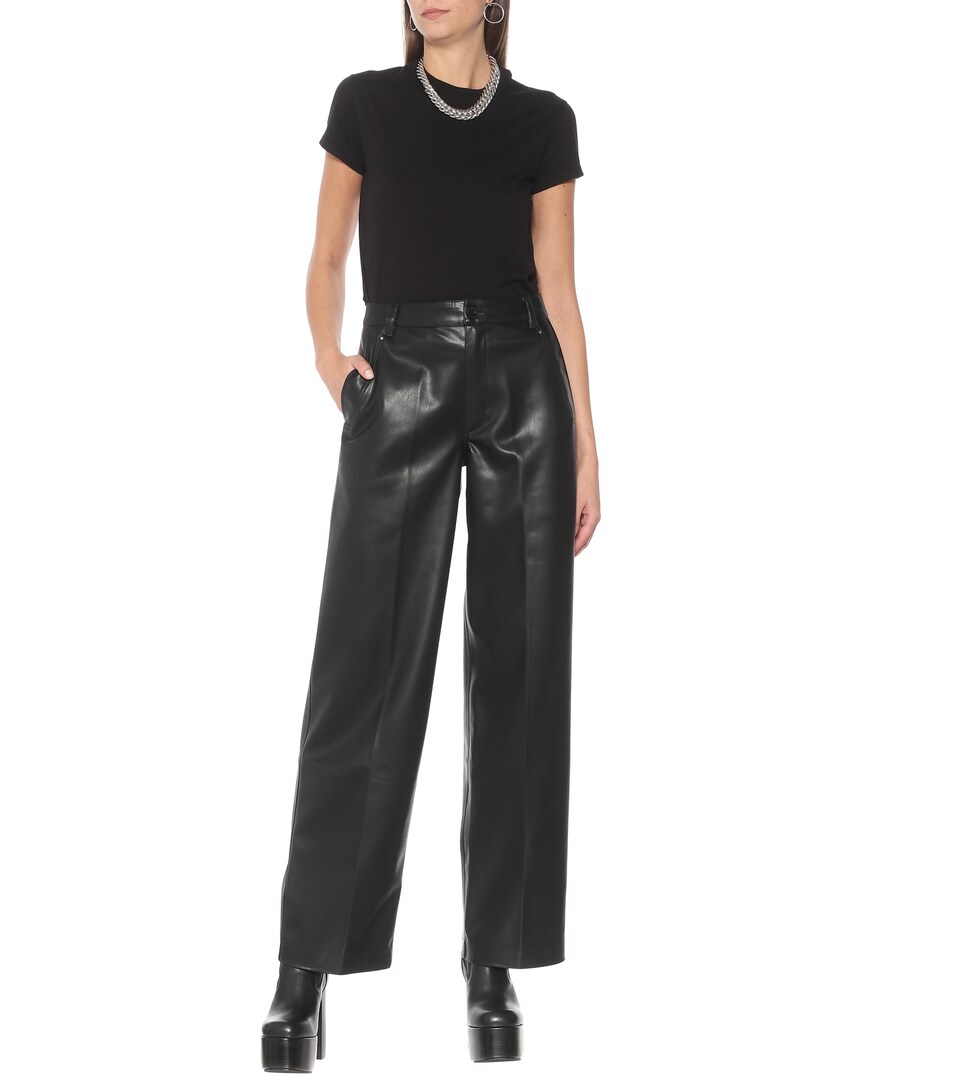 DRKSHDW high-rise faux leather pants 