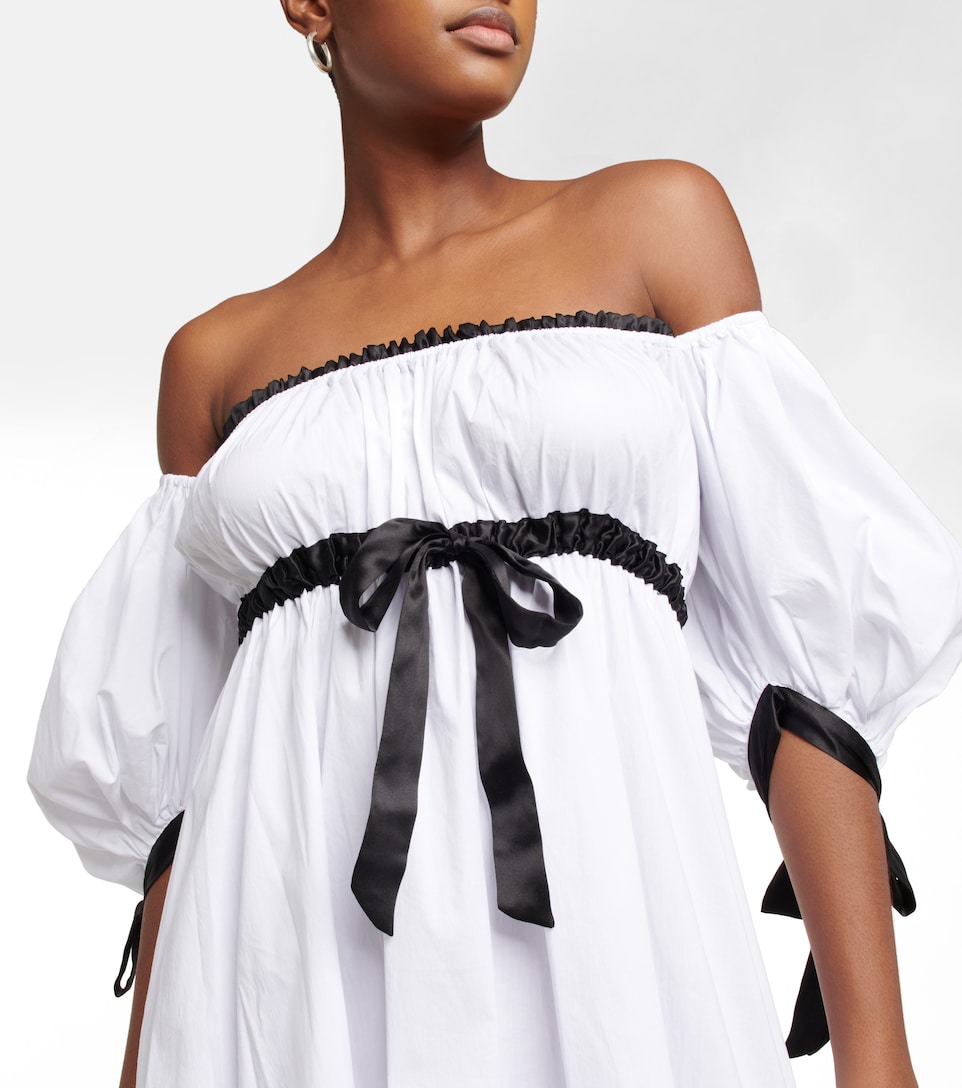 Analiese off-shoulder poplin dress 