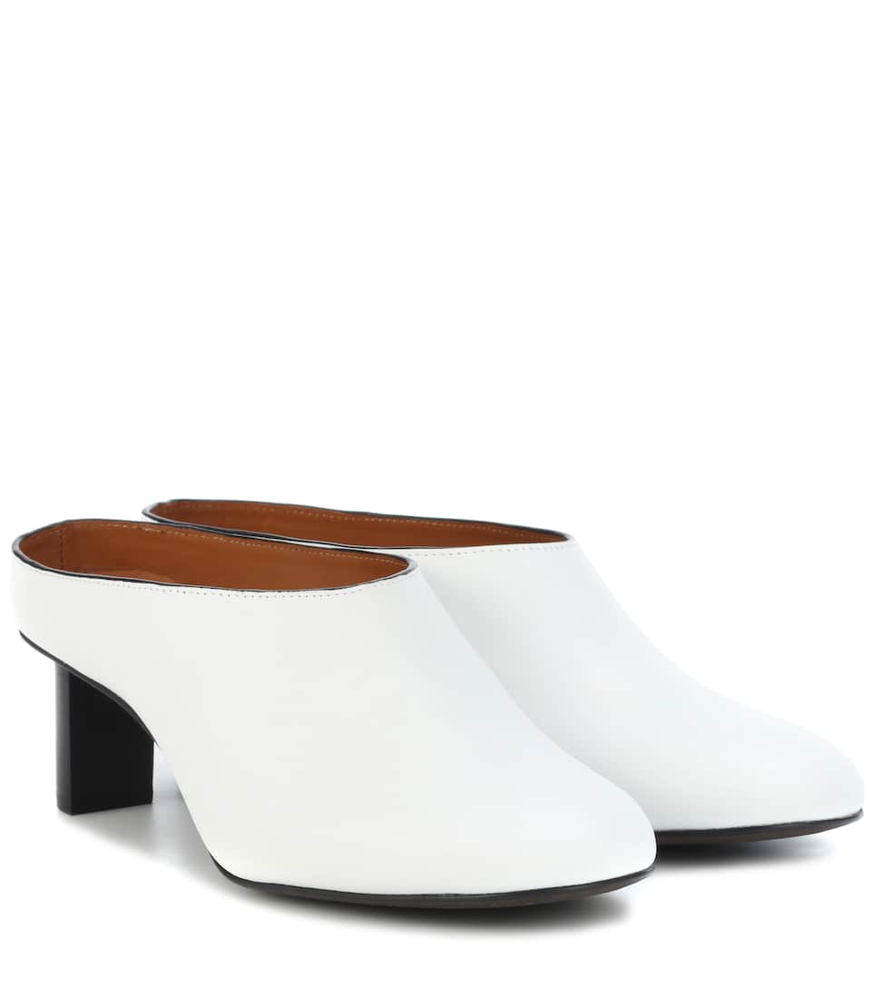 Click to view more detailed imagery on our partner's website Joseph Round Toe Backless Mules In White