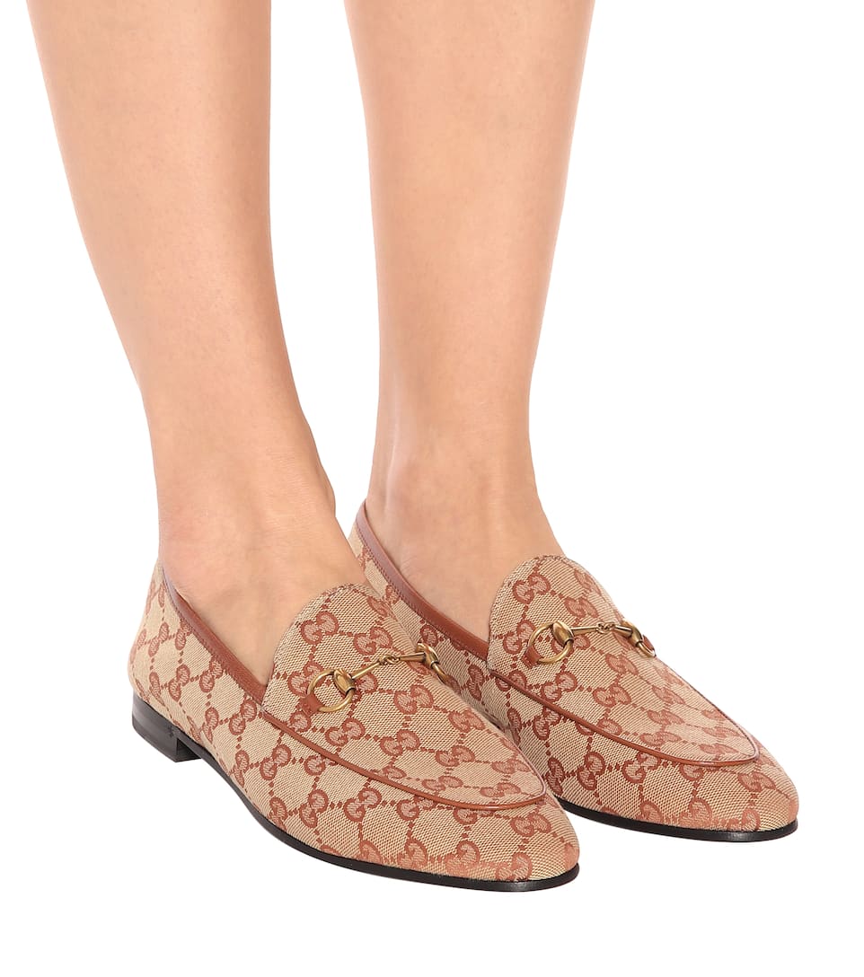 gucci jordaan gg canvas loafer