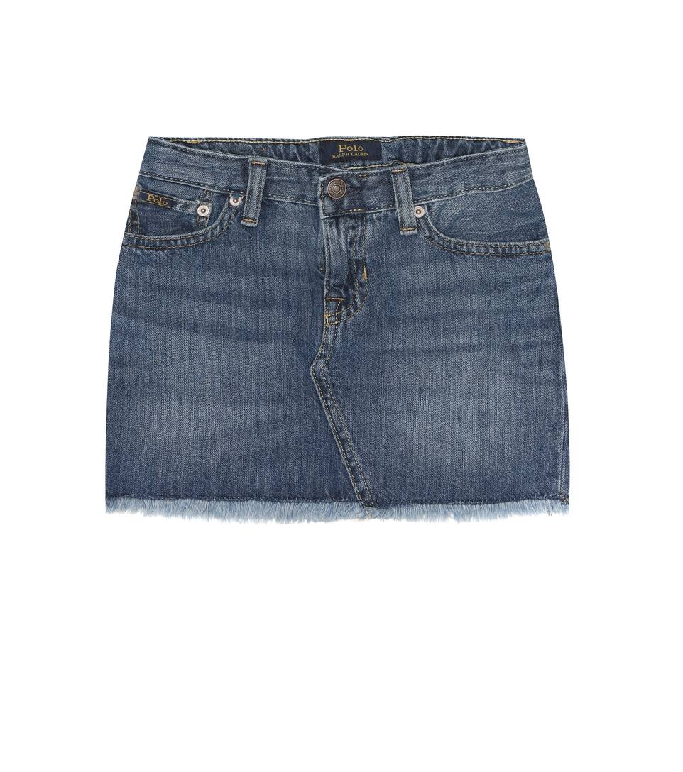 ralph lauren long denim skirt