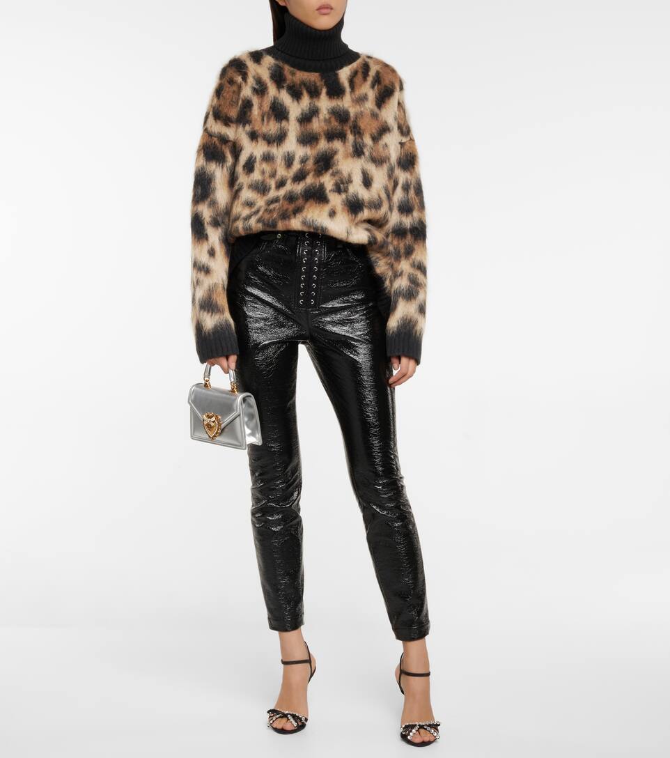 Dolce Gabbana Leopard Print Turtleneck Sweater Mytheresa