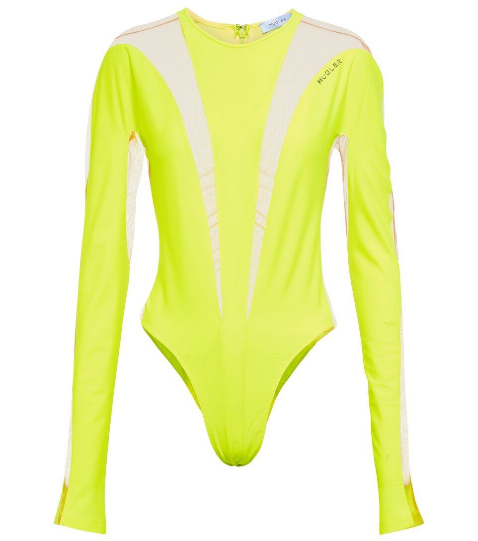 Mugler Paneled Bodysuit Mytheresa