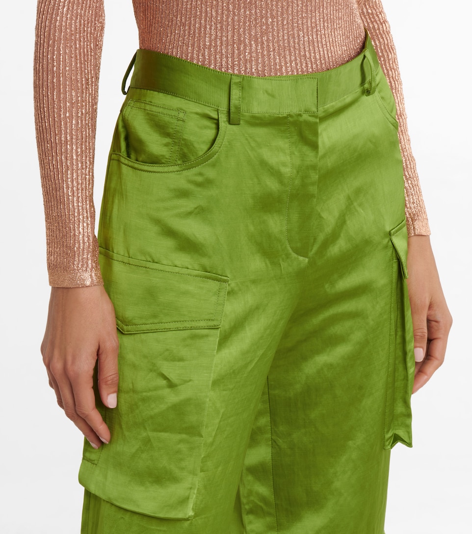 Tom Ford - High-rise satin cargo pants 