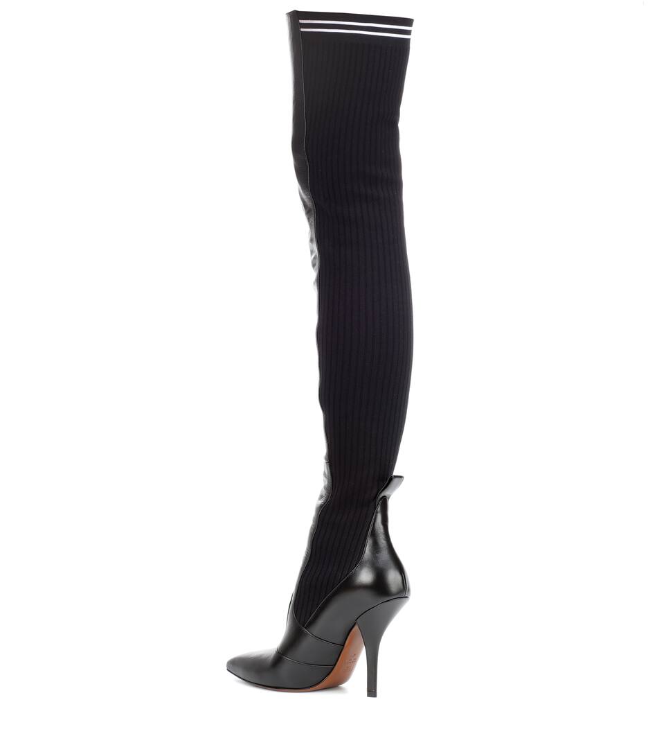 Fendi Leather overtheknee boots Mytheresa
