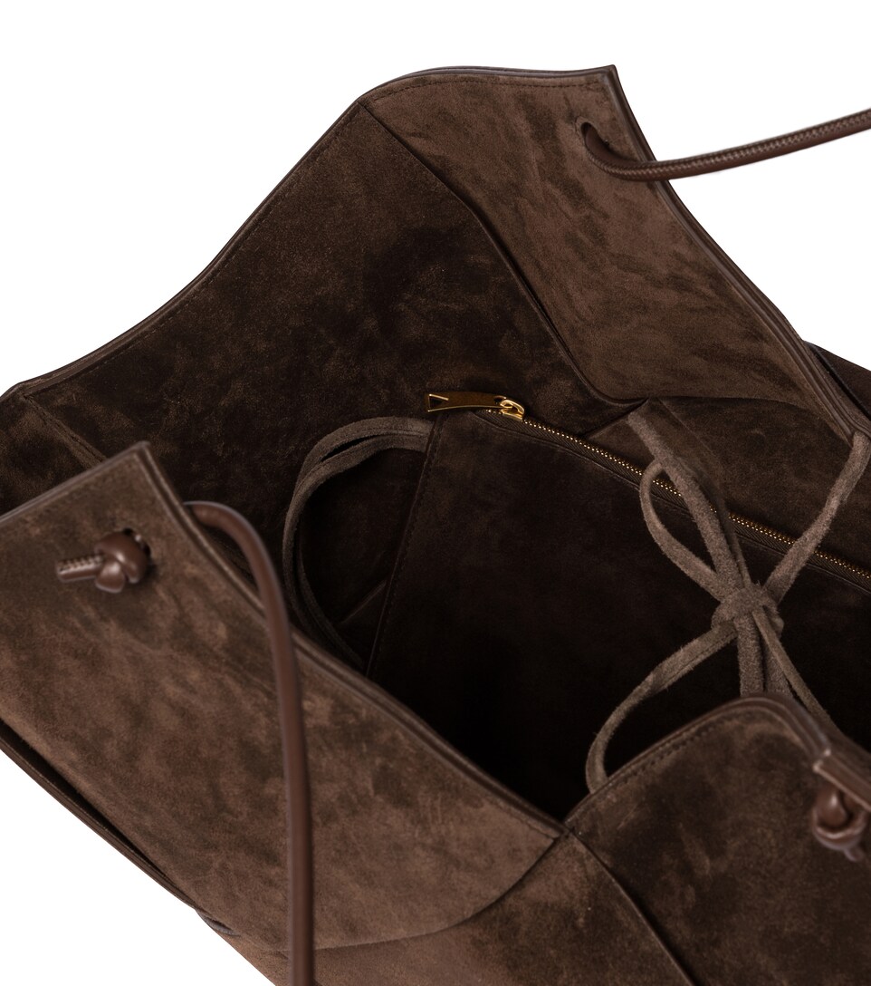 brown suede tote