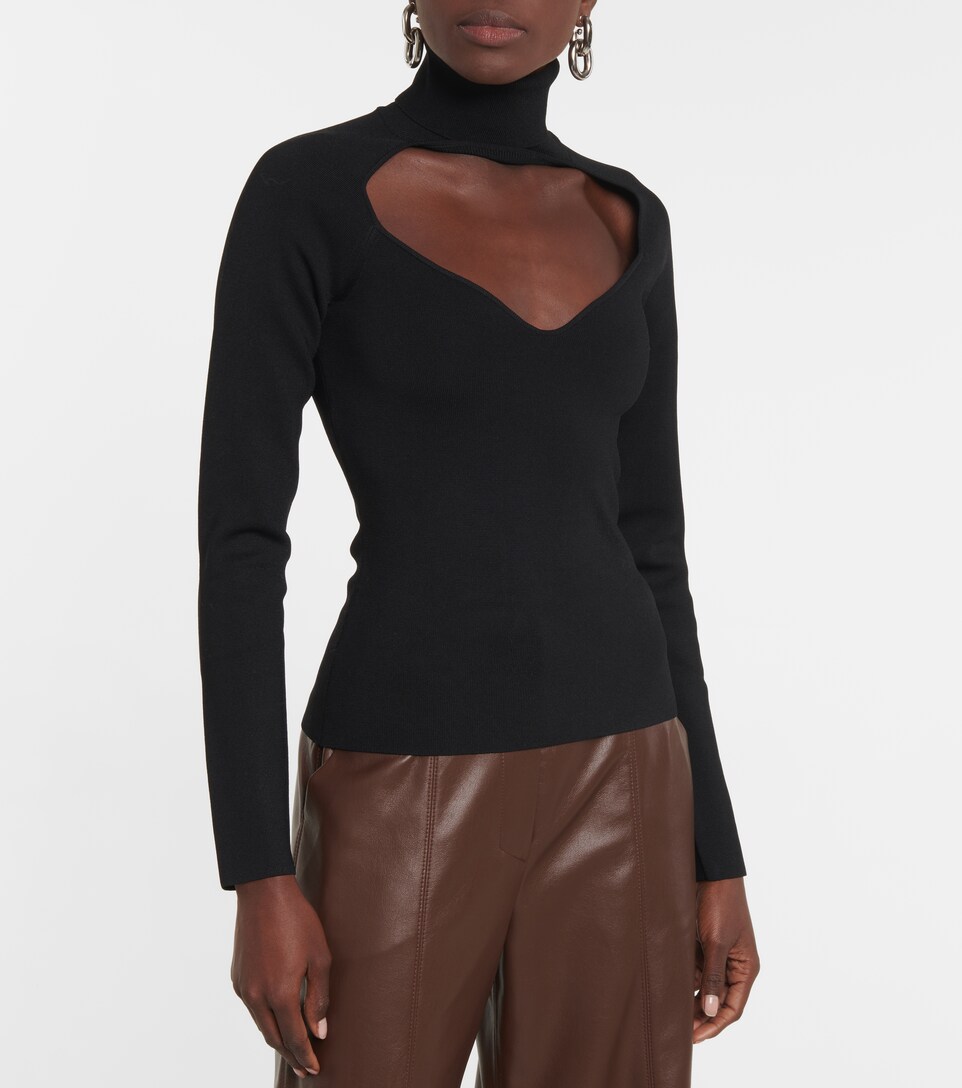 cutout turtleneck