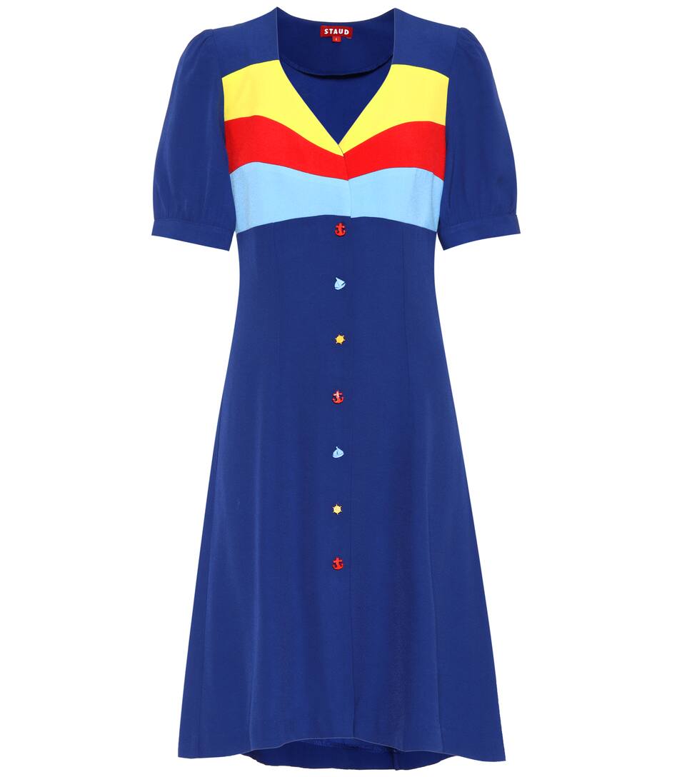 Casual Tunic Shirt Dress Girls Short Sleeve Retro Style Germany Silhouette Shirts XS-XL