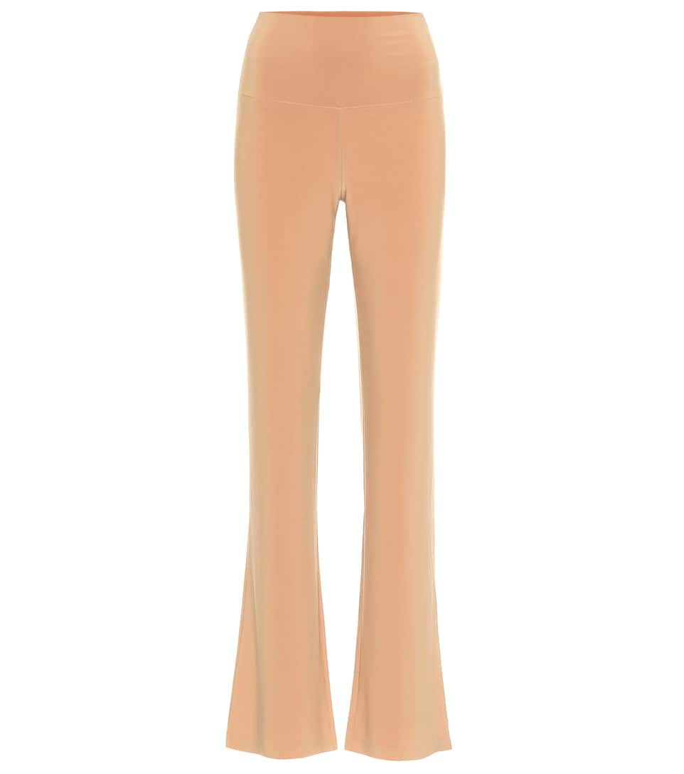 High-rise stretch-jersey pants