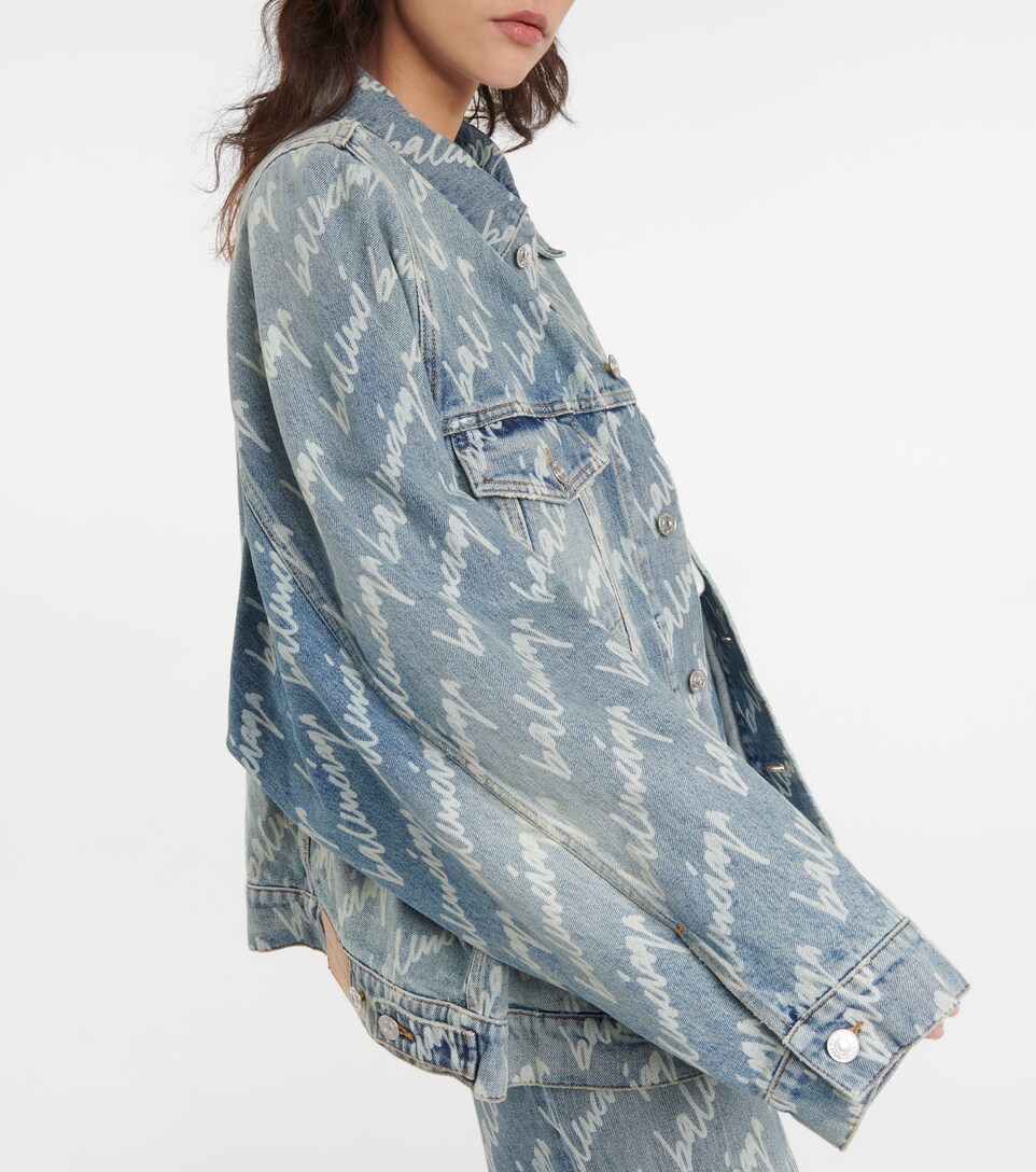 Balenciaga - Logo denim jacket | Mytheresa