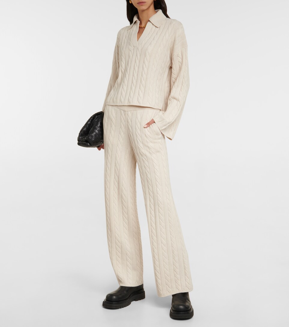 Joseph - Cable-knit wide-leg sweatpants 