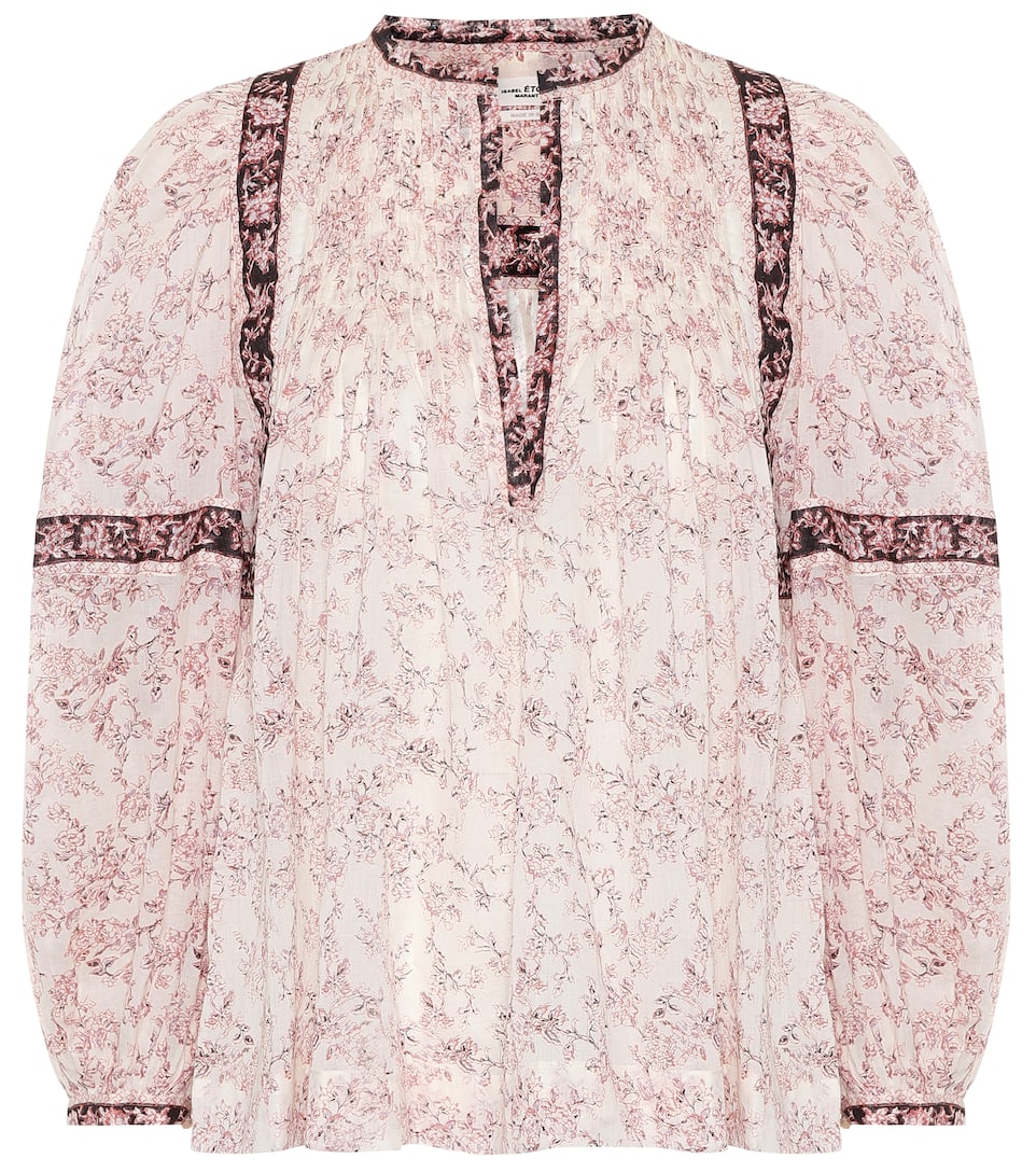 ISABEL MARANT ÉTOILE VIOLETTE FLORAL COTTON TOP
