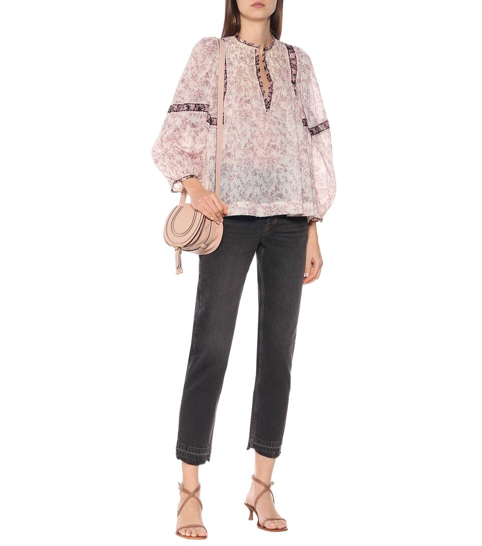 ISABEL MARANT ÉTOILE VIOLETTE FLORAL COTTON TOP