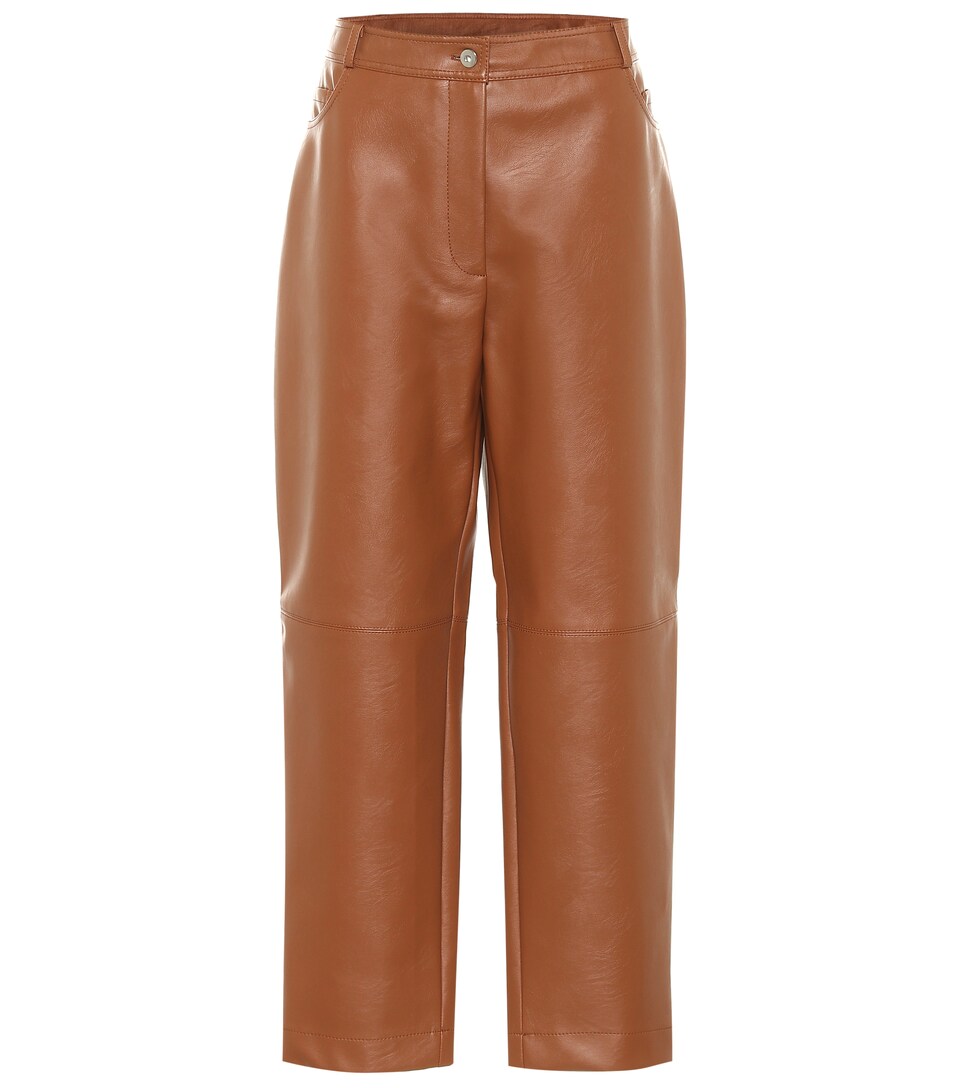 Hailey Faux Leather Straight Pants 