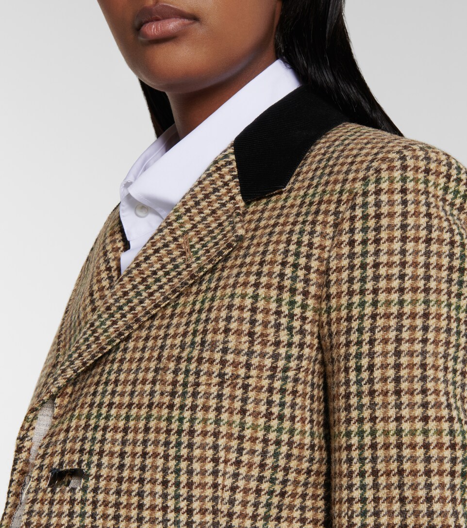 houndstooth wool blazer