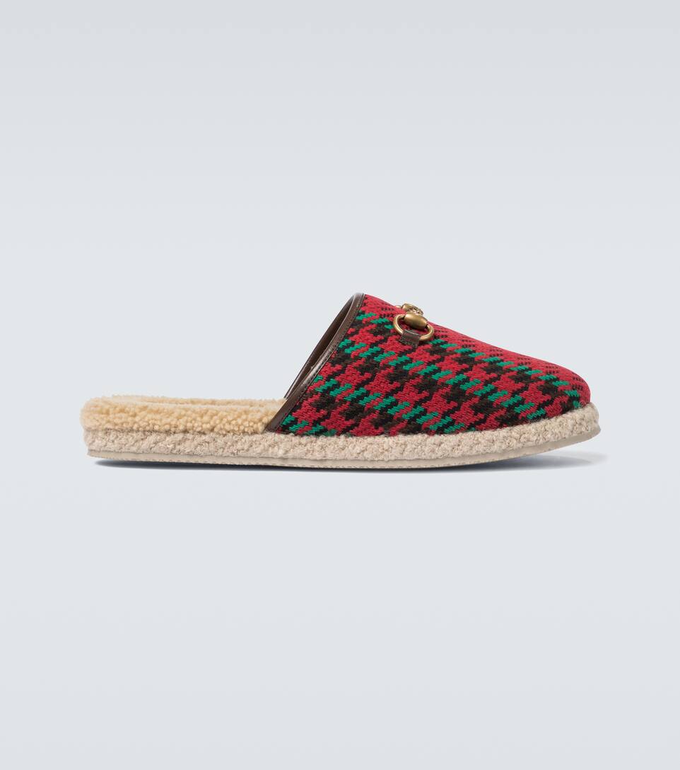 gucci tartan slippers