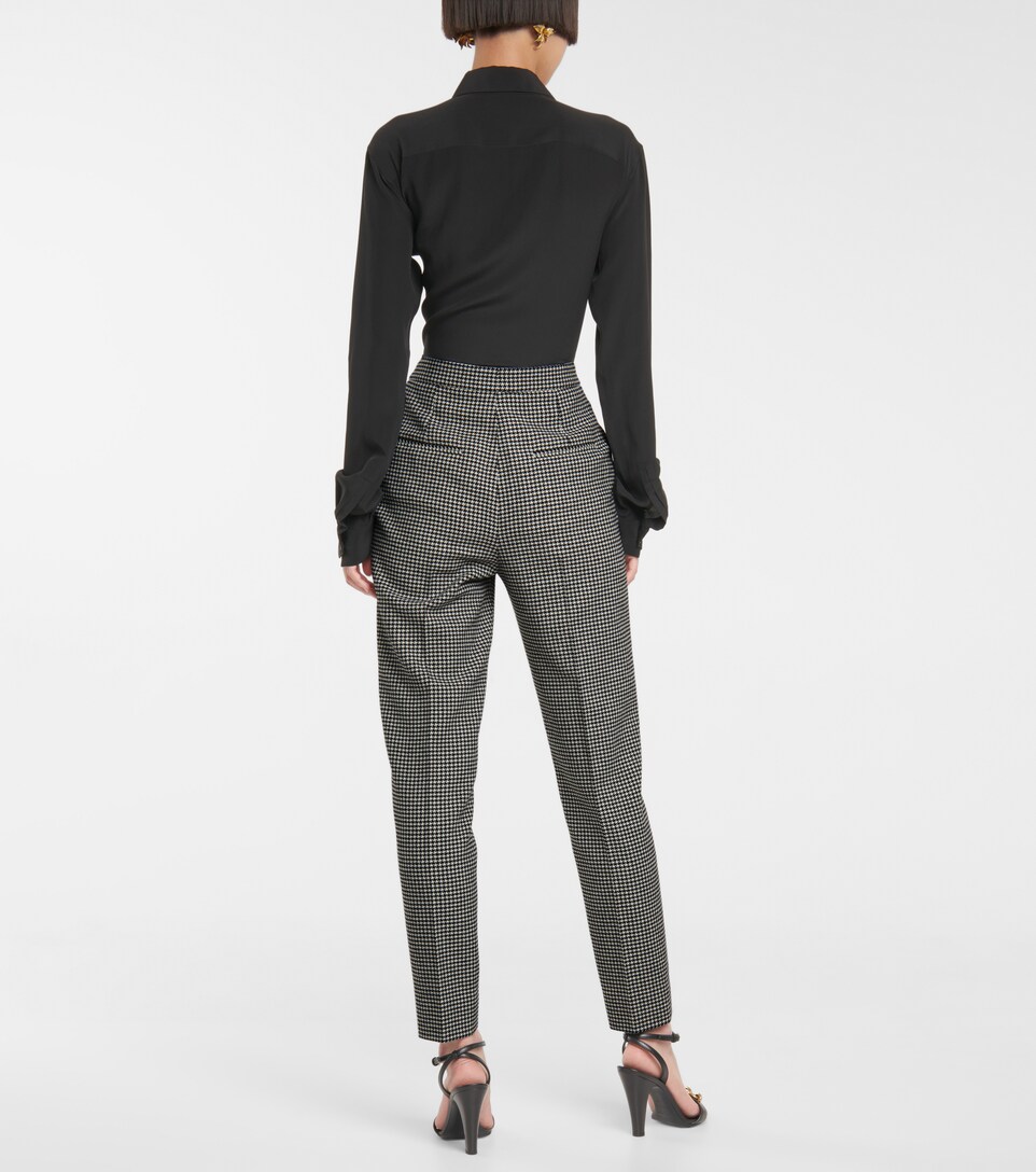 Saint Laurent - Houndstooth wool-blend 