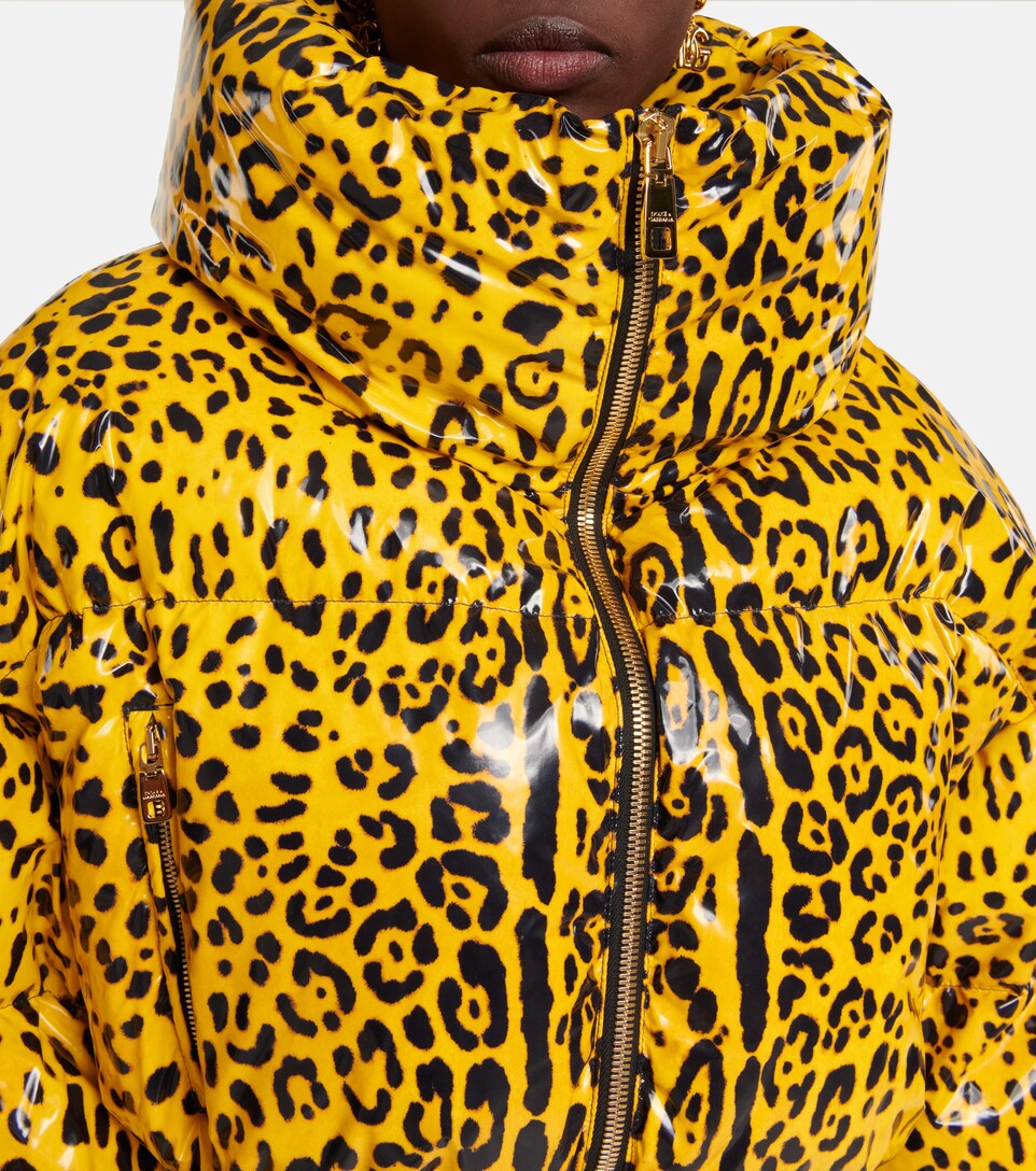 leopard down jacket