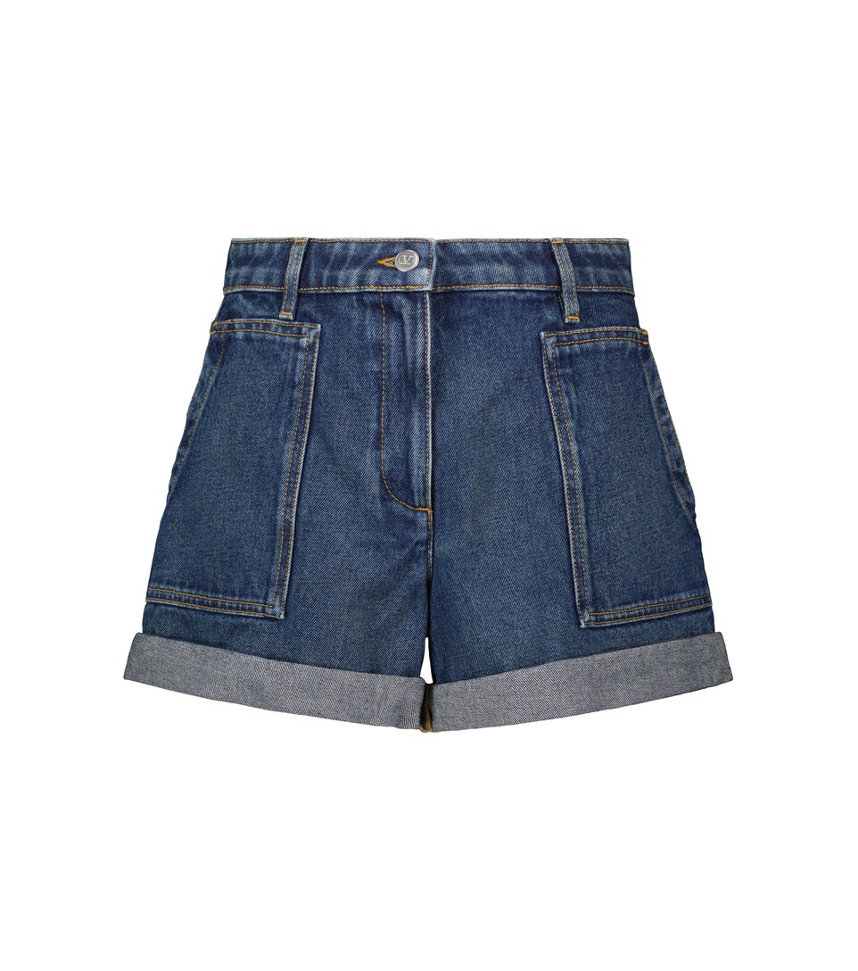 Valentino - Mid-rise denim shorts 