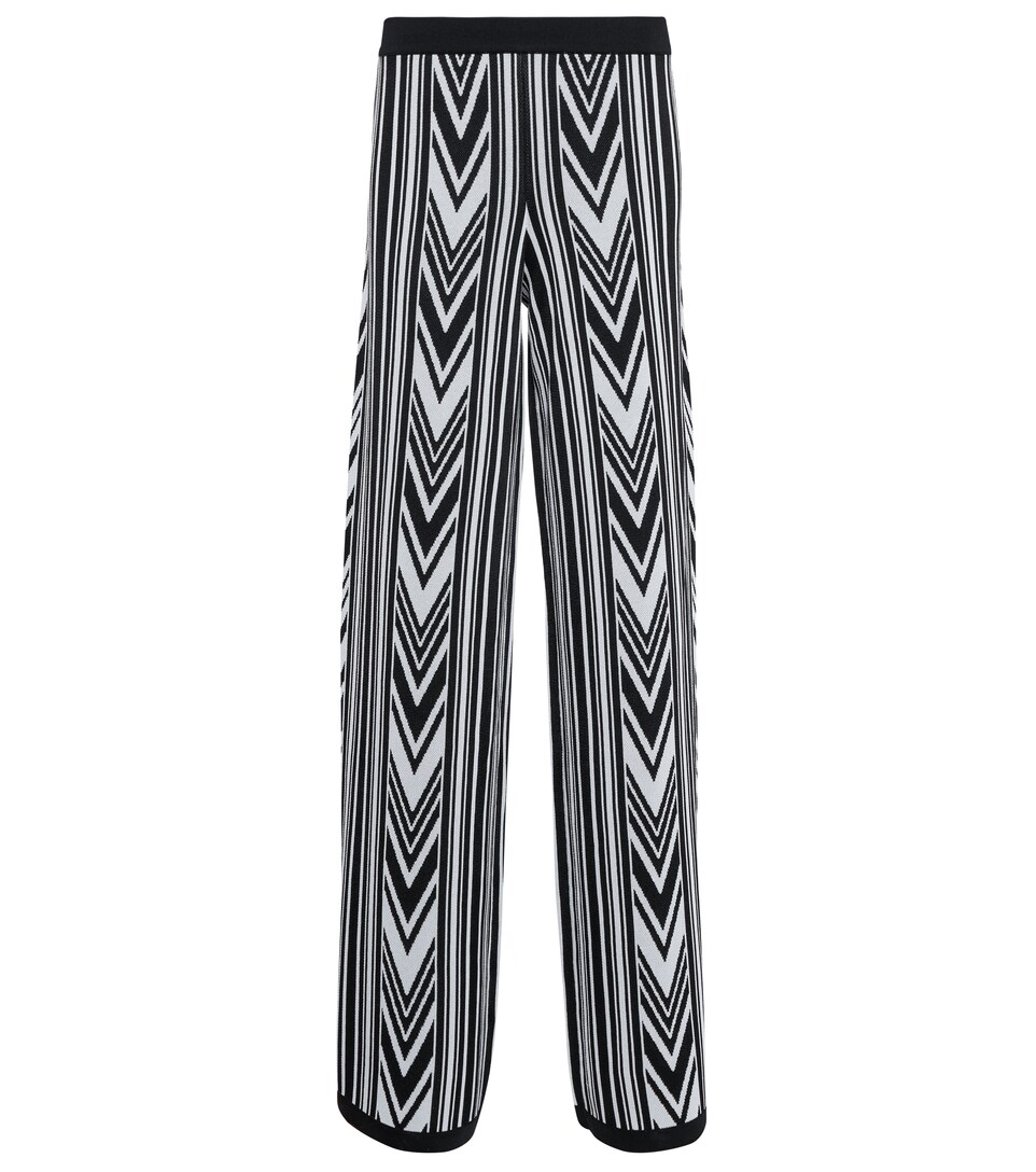 Balmain - Chevron-striped high-rise 