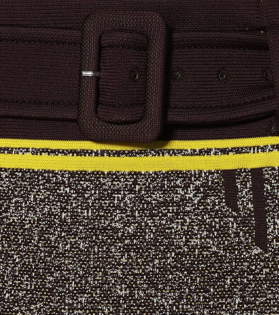 Haute Mini En Maille Prada Taille Stretch jupe À OXnN8Z0wPk