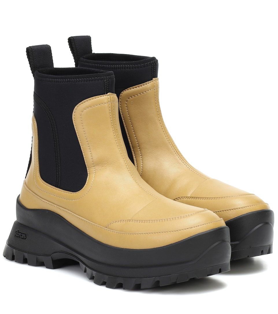 STELLA MCCARTNEY UTILITY FAUX LEATHER ANKLE BOOTS