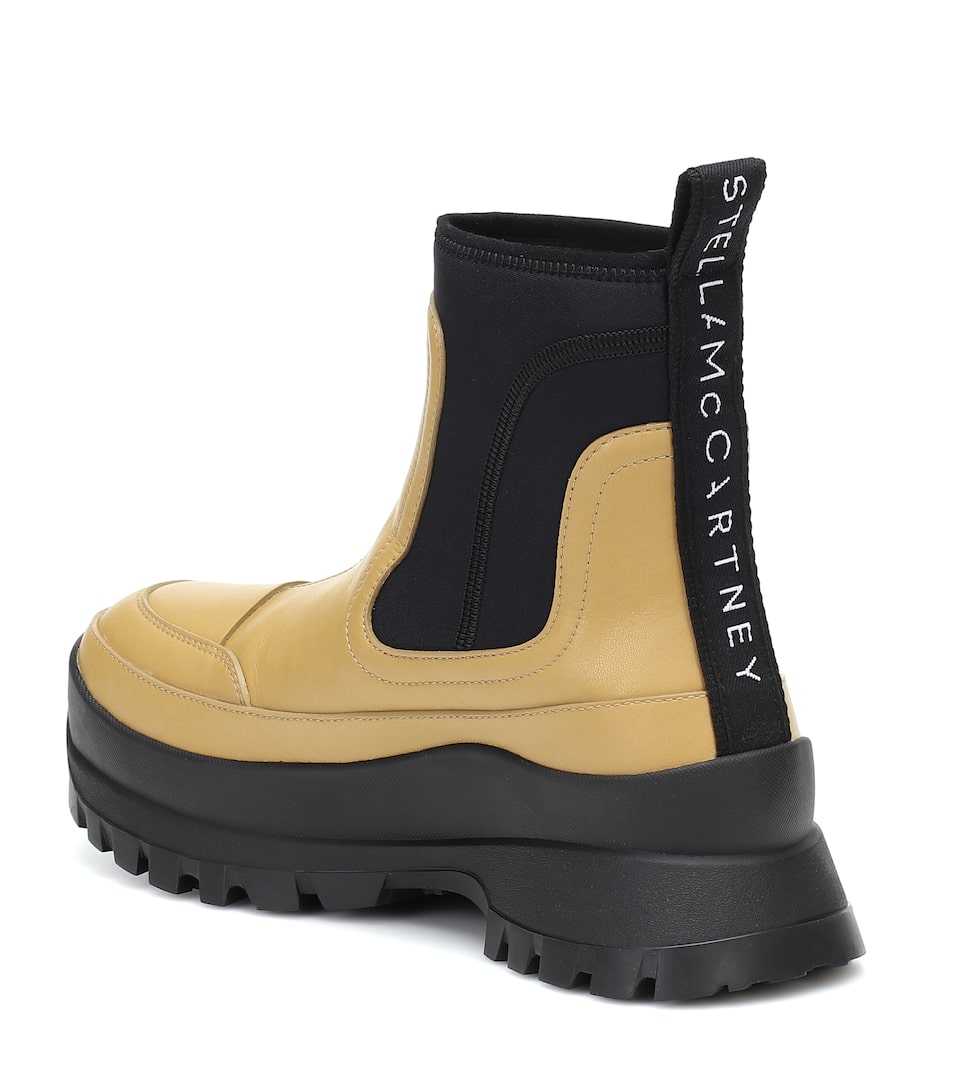 STELLA MCCARTNEY UTILITY FAUX LEATHER ANKLE BOOTS