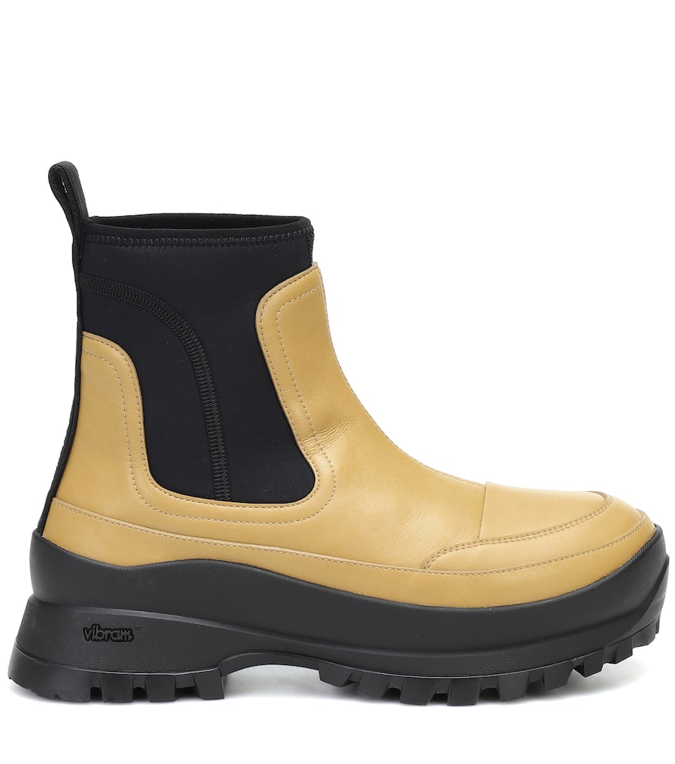 STELLA MCCARTNEY UTILITY FAUX LEATHER ANKLE BOOTS