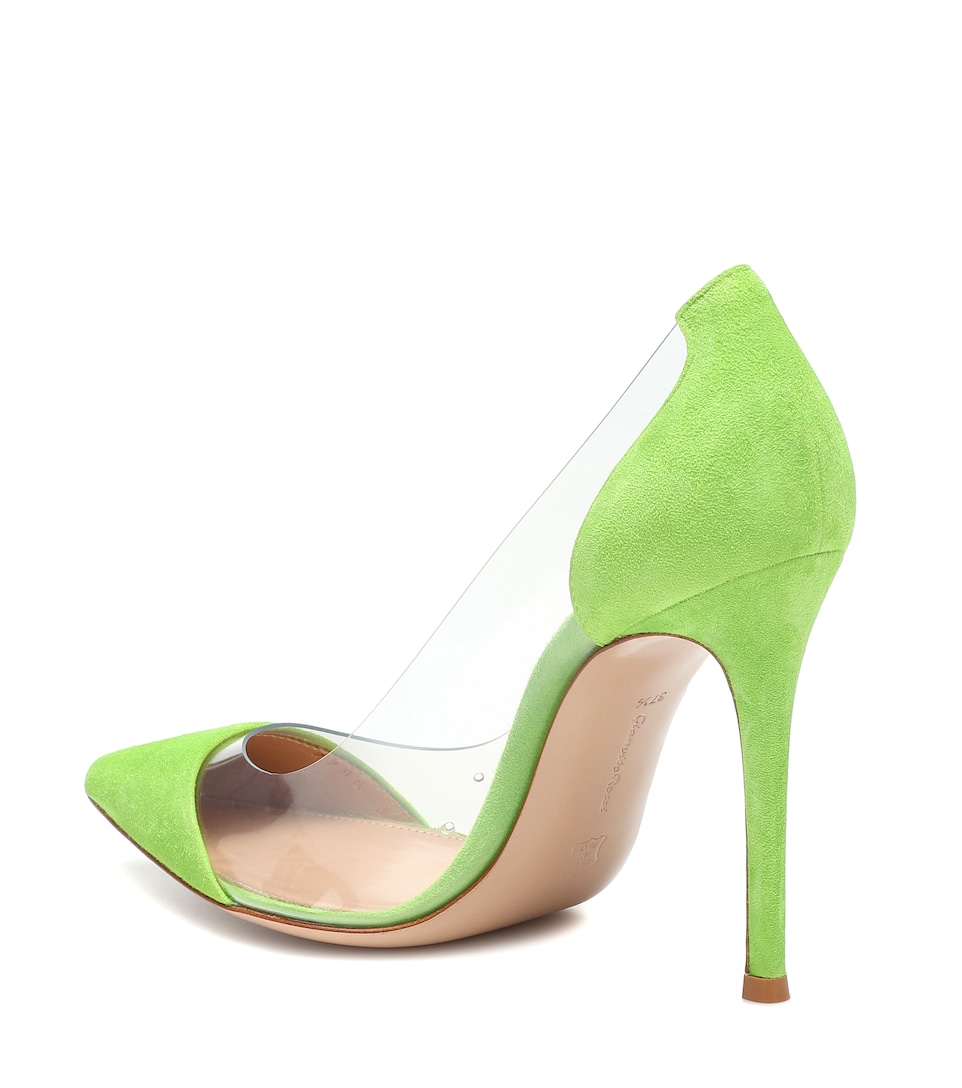 Gianvito Rossi - Plexi 105 suede pumps 