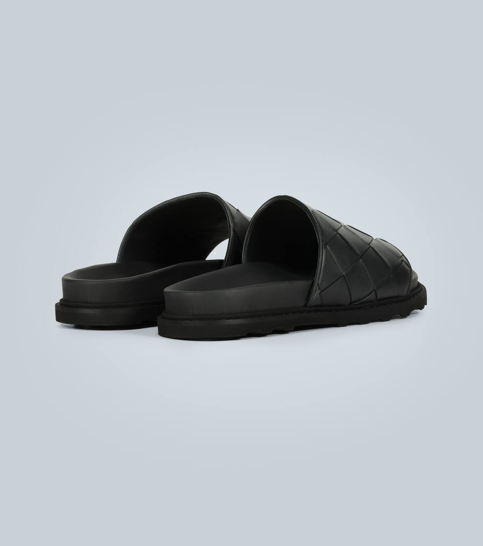 BOTTEGA VENETA INTRECCIATO SPEEDSTER LEATHER SLIDES,P00443461