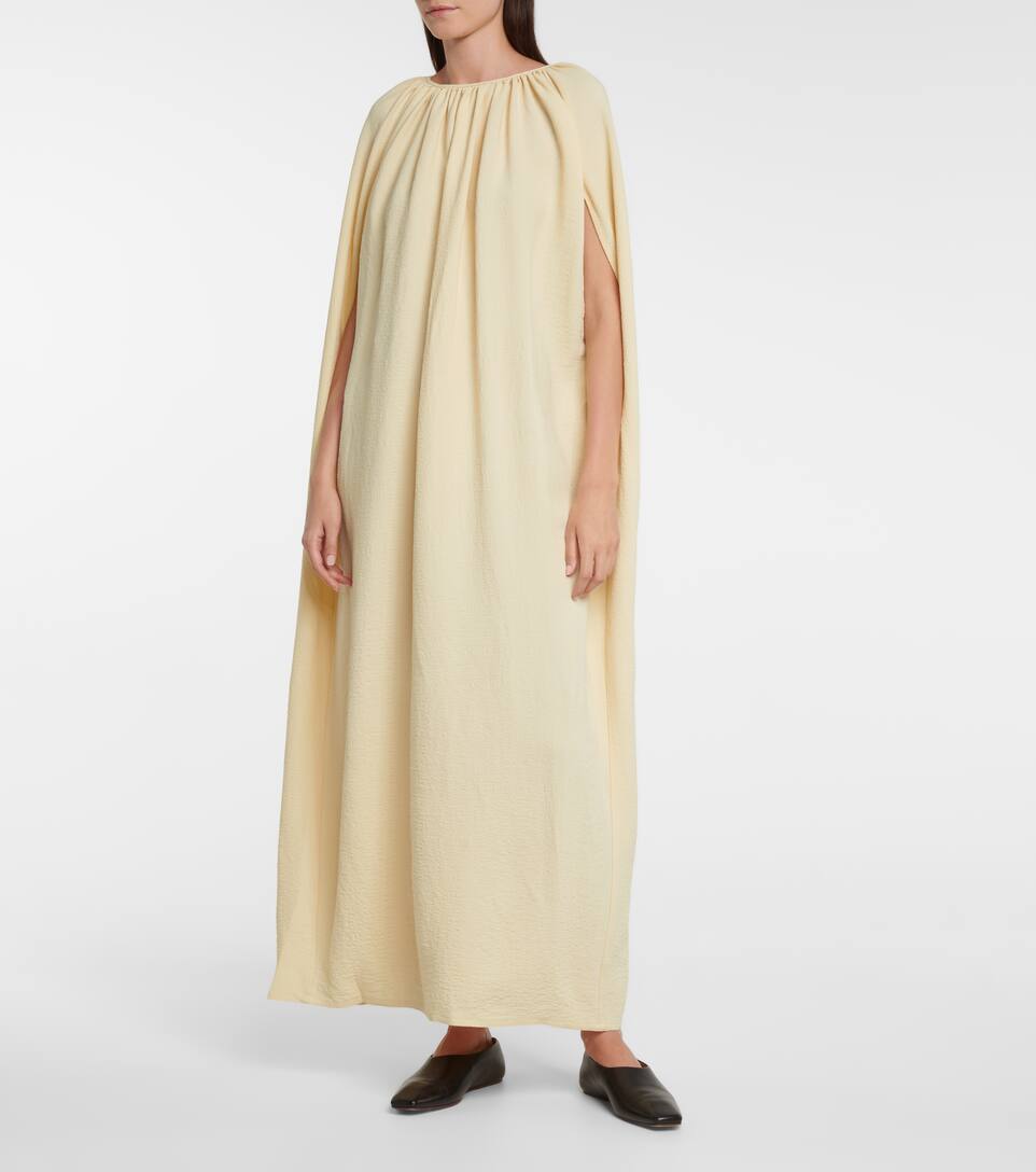 Toteme Robe Longue Cape En Crepe Mytheresa