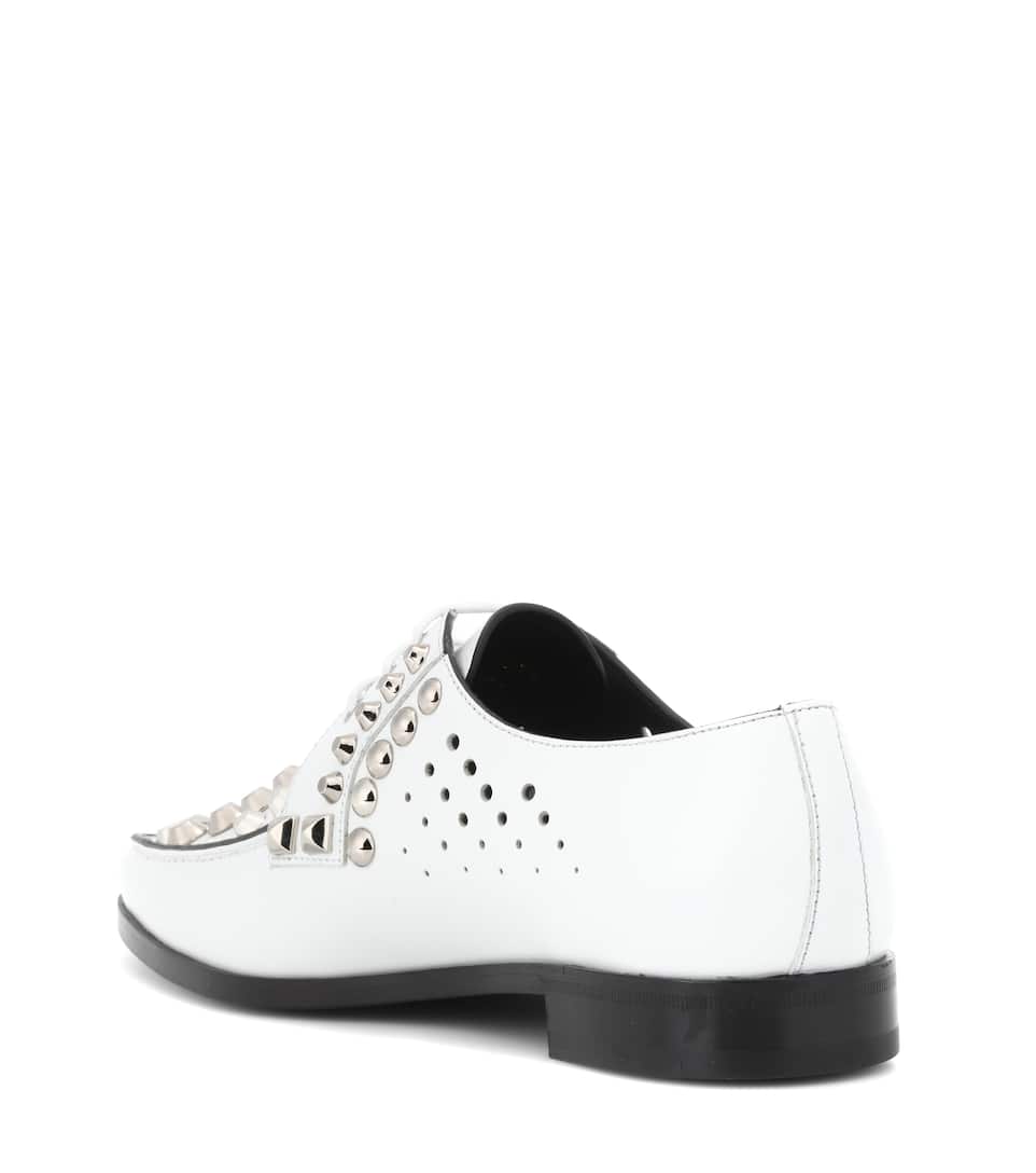 Studded Leather Derby Shoes Prada Mytheresa Com