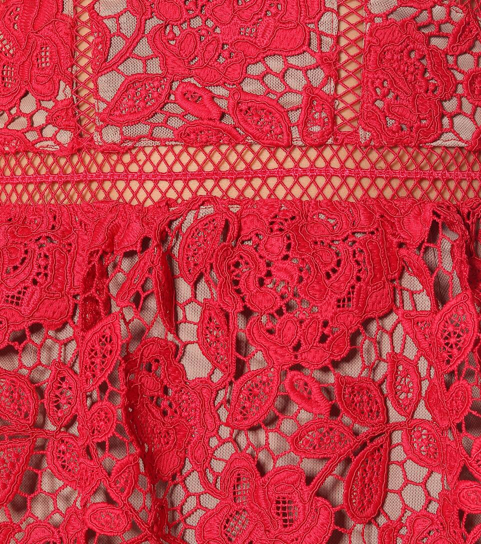 SELF-PORTRAIT FLORAL-LACE MINIDRESS,P00436636