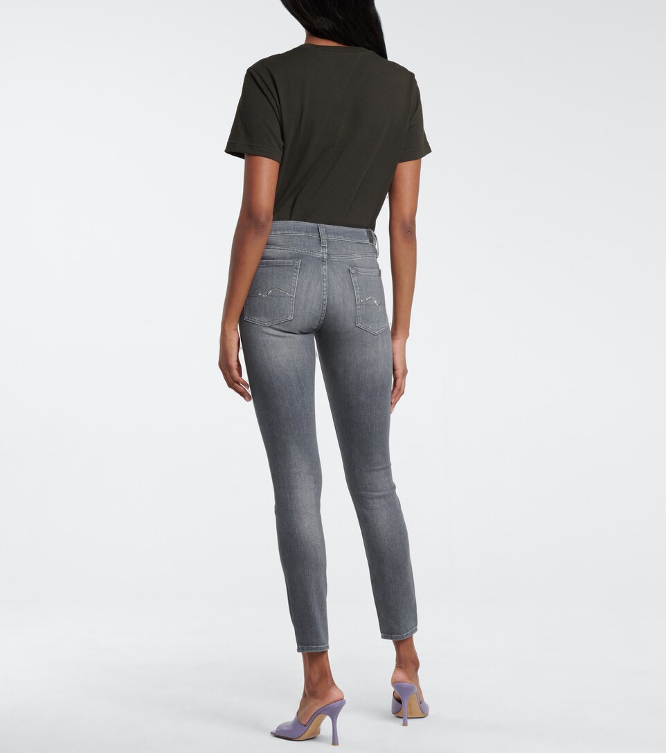 7 For All Mankind - The Skinny Slim Illusions mid-rise jeans | Mytheresa