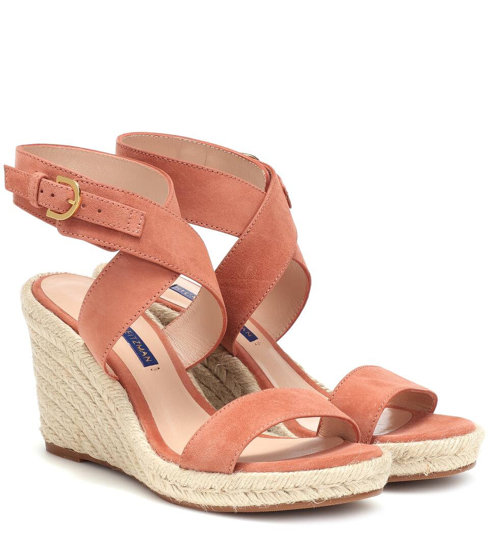 stuart weitzman suede platform sandals
