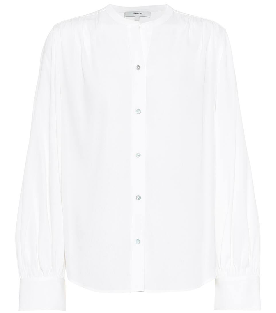 Chemise Vince De En Satin Soie Mélangée orCBeQxdW