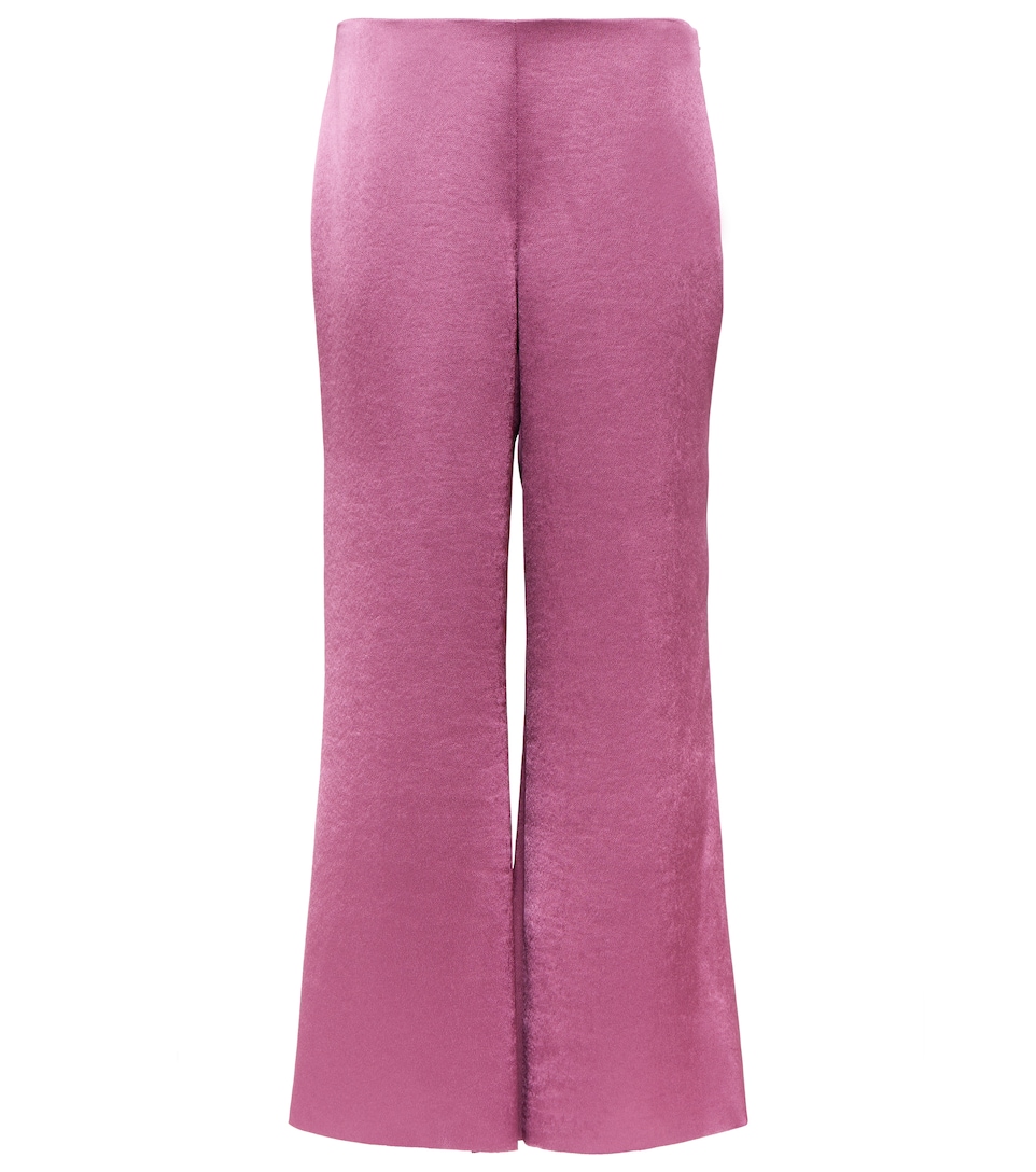 Vince - High-rise satin wide-leg pants 