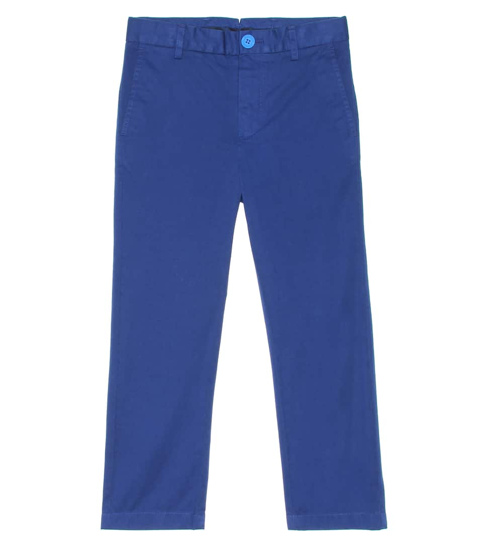 Click to view more detailed imagery on our partner's website Burberry Kids' Cotton Twill Pants In Blue