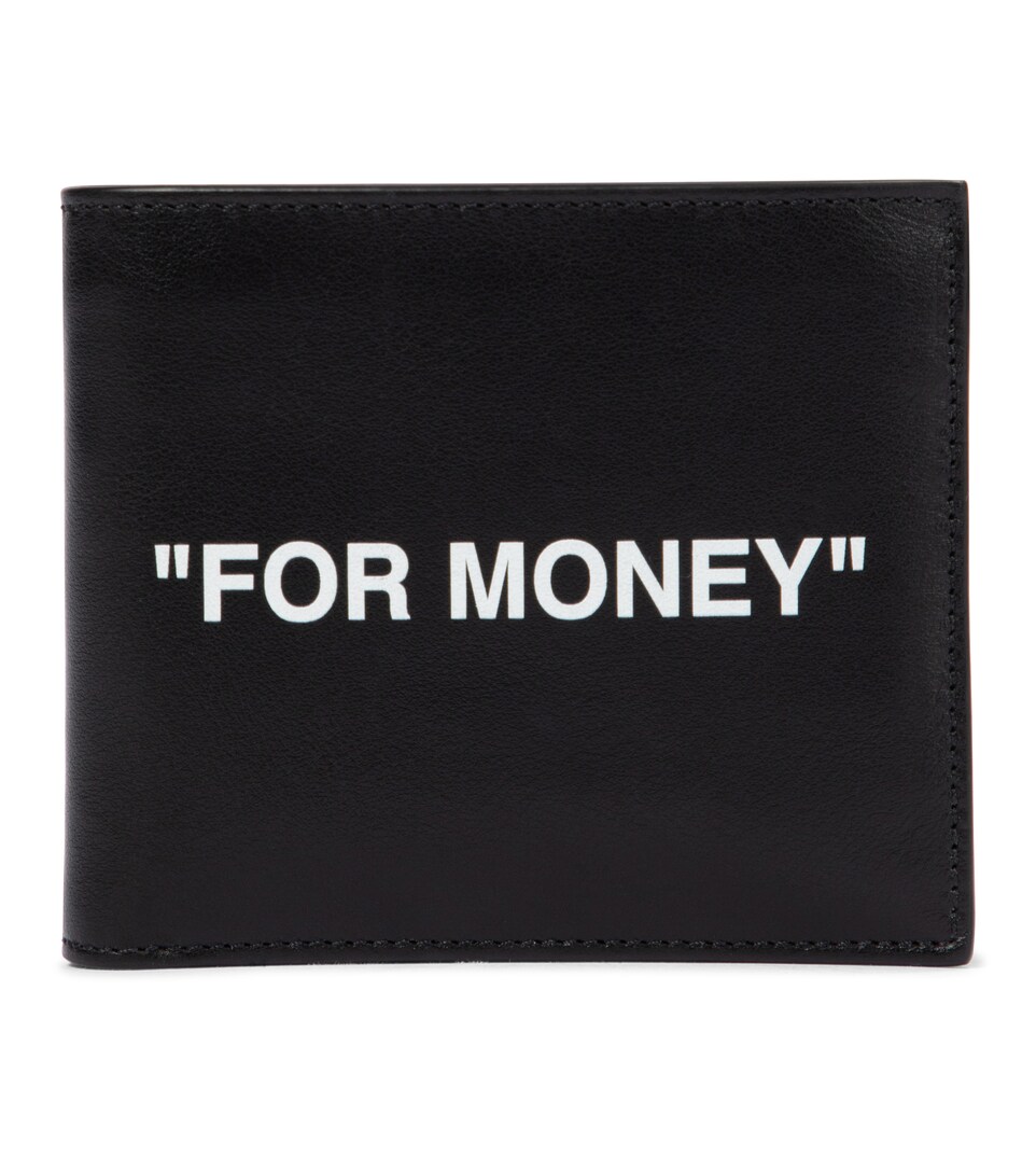 off white quote leather wallet mytheresa