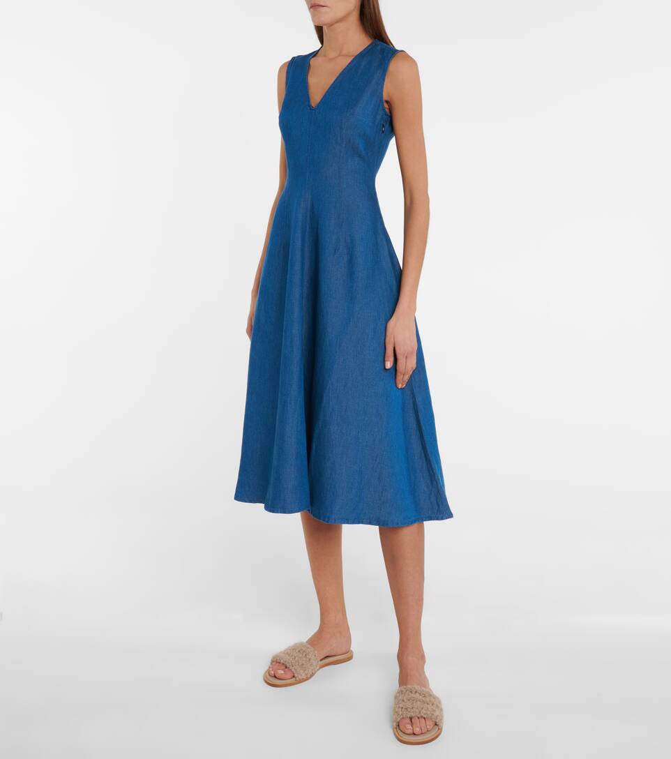 chambray midi dress