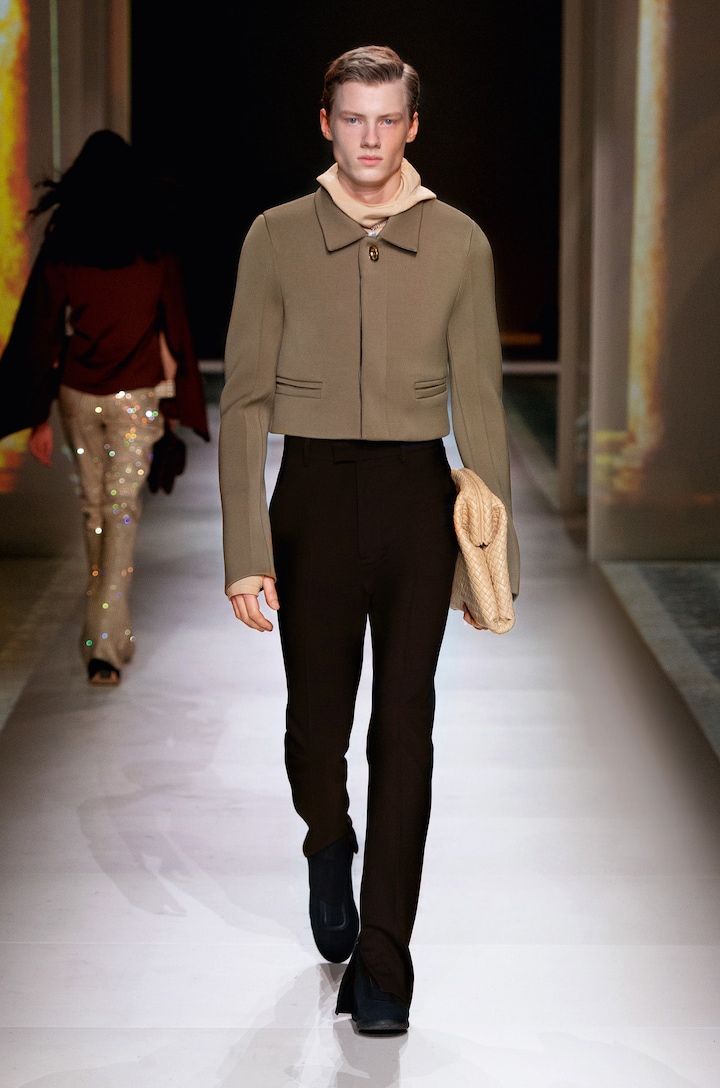 cropped twill jacket