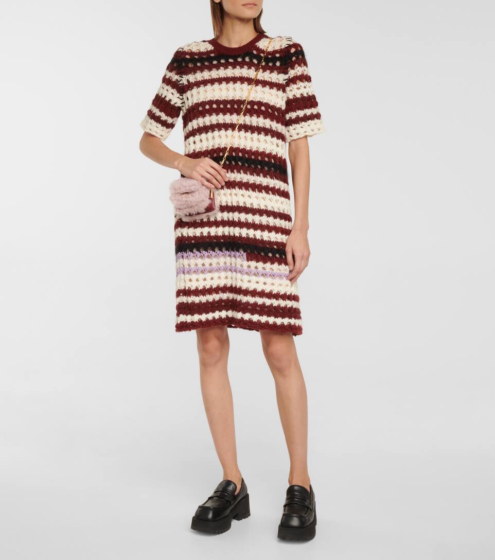 zara striped crochet dress
