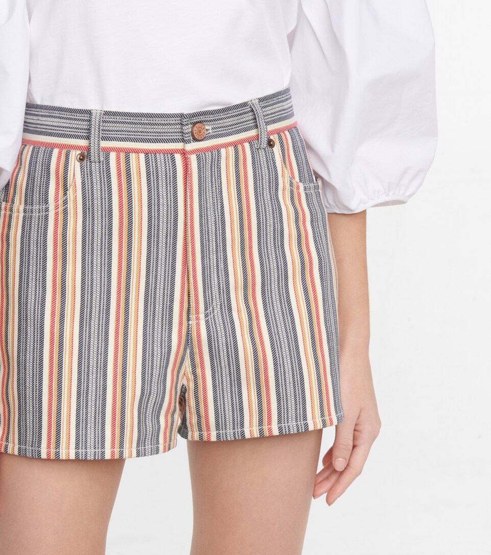Striped denim shorts | Mytheresa