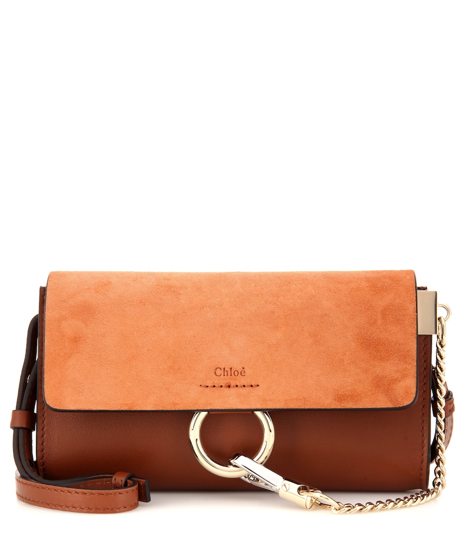 faye mini leather wallet bag