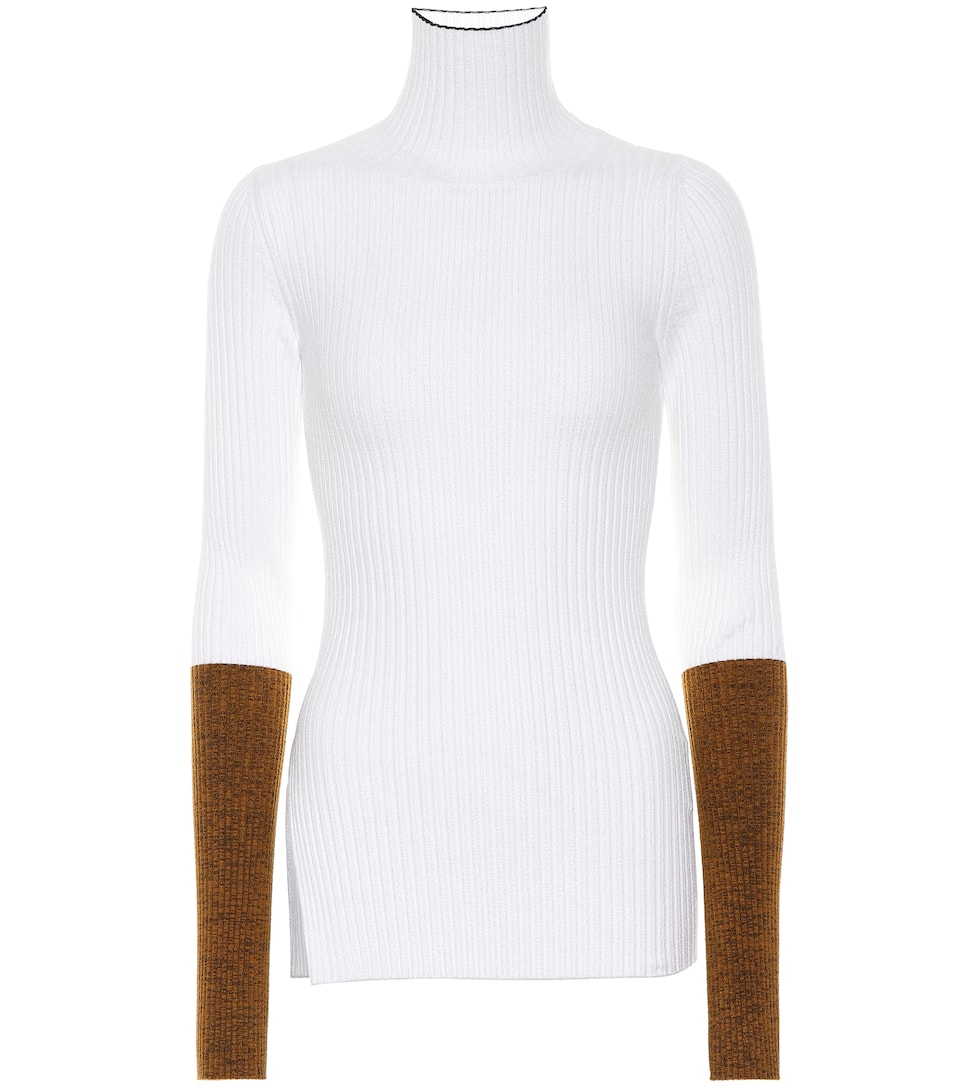 ribbed turtleneck shirt