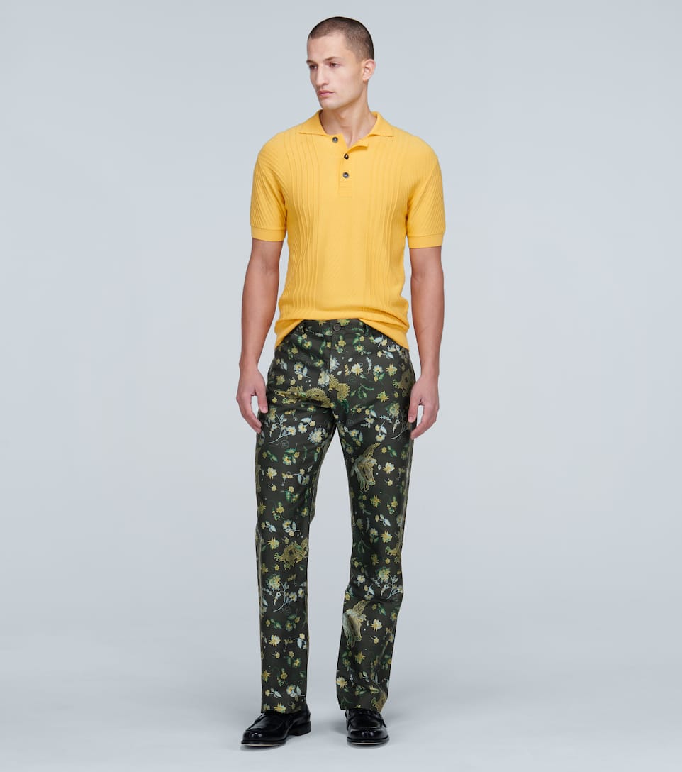 MARTINE ROSE JACQUARD STRAIGHT-LEG PANTS